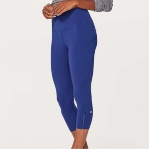 Lululemon Fast & Free Crop II *Nulux 19” in Psychic Size 4